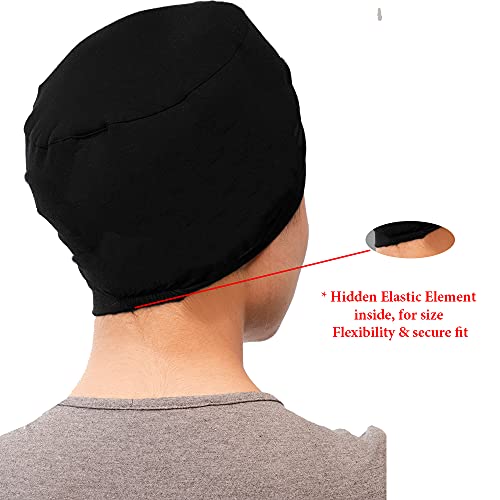 Image of The Headscarves Women Silky Soft Bamboo Viscose Sleep Cap for Hair Loss Chemo Headwear Skull Cap Free Size (Multicolor) (HS3 Multicolor)