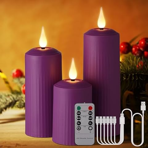 BOWKA Rechargeable LED Candles with Remote Control Cover