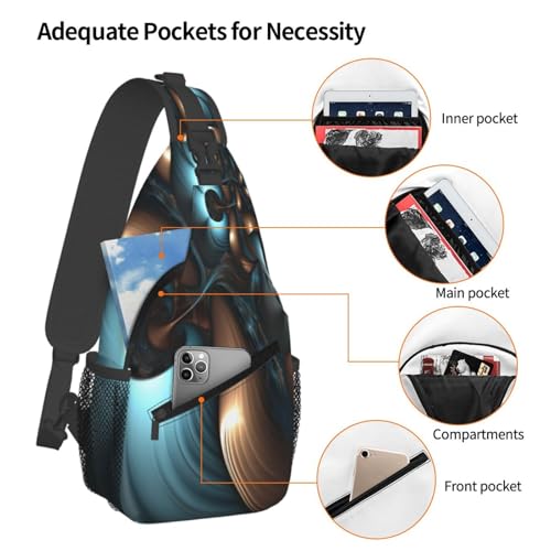 Bolso cruzado para hombre con bandolera diagonal negro miniatura 4