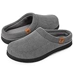 VeraCosy Men's Moccasin Slippers Comfy Soft Durable Slip-on Indoor Memory Foam House Shoes