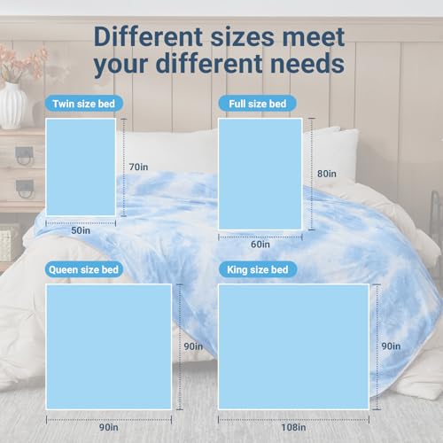 Image of Cooling Blanket for Hot Sleepers Queen Size 90 inchx90 inch, Summer Ice Cold Blanket Absorbs Heat to Keep Body Cool for Night Sweats, Lightweight Breathable Cold Blankets for Sleeping Bed & Sofa