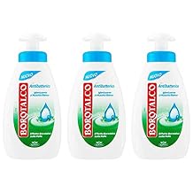 Borotalco "Antibatterico" Sanitizing Liquid Soap - 8.45 Fluid Ounces 250ml Bottle with Measuring Cap, pack of 3