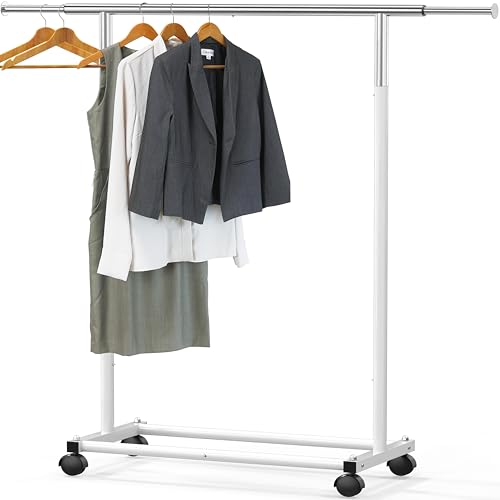 Simple Houseware Standard Rod Garment Rack, White
