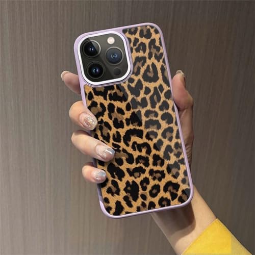 Coque antichoc iPhone 14 Pro Max léopard violette pour éviter les bris d'écran de 6,7" - 7