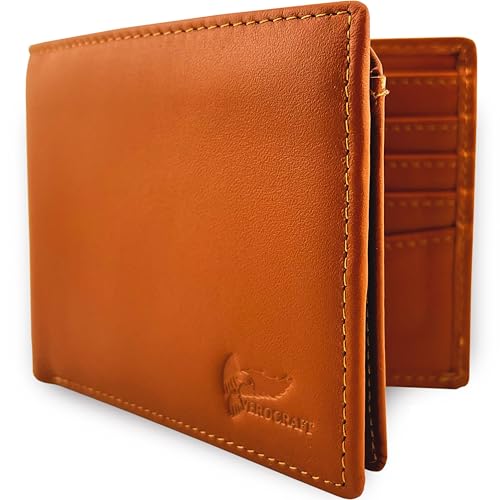 Full Grain Leather Wallet for Men - Mens Bifold Wallet