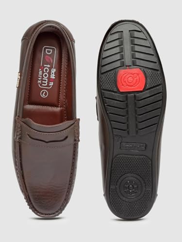 Image of Action-DRIVE-42 Lightweight Comfortable Synthetic Leather Loafers for Men