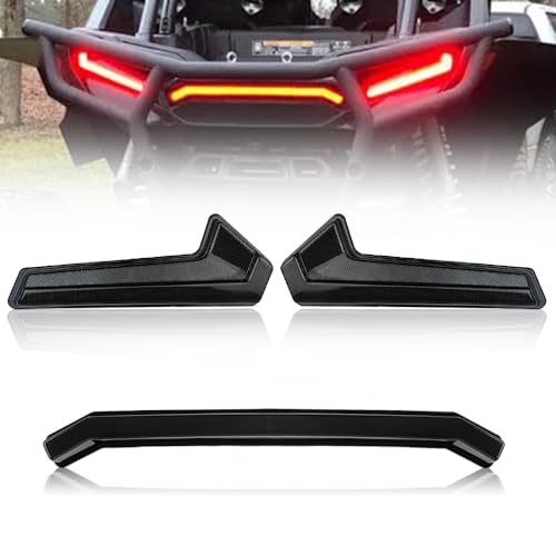 KUQIQI RZR 1000 XP LED Tail Brake Light Center Taillight Replacement Compatible with 2019-2022 Polaris RZR RS1 1000 XP 2017 2018 2019 SPORTSMAN 1000 RZR XP TURBO (Somked-Tail Kit)