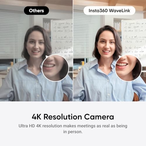Image of Insta360 WaveLink - 4K Conference Room Speakerphone and Camera, Speaker Tracking, 5m 360 Voice Pickup, Noise Reduction, AI Transcription and Summaries, Plug & Play, Works with Zoom, Teams