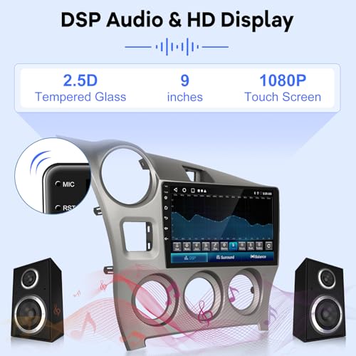 Radio Android 9 pulgadas para Toyota Matrix 2009-2014 miniatura 5