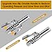 Akeoil Grease Gun Coupler, Grease Gun Tips, Grease Gun Accessories, 12000 PSI Leak Proof Design Double Handle Grease Nozzle, Compatible with all 1/8