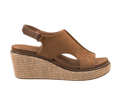 Image of Corkys Footwear Womens Carley Wedges, Featuring Corkys EVA Foam Cushioned Insoles, A 2.5 Inch Heel, Lightweight For All Day Wear, And Hook And Loop Closure