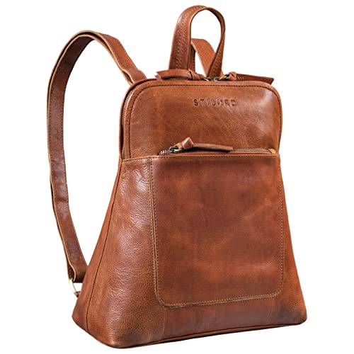 STILORD 'Cathy' Sac a Dos Feminin Cuir Vintage Daypack Femmes Petit Sac à Dos Femme Antivol et Elegant, Couleur:Texas - Marron