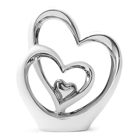 Strixorn Double Heart Ceramic Statue Decor Cover