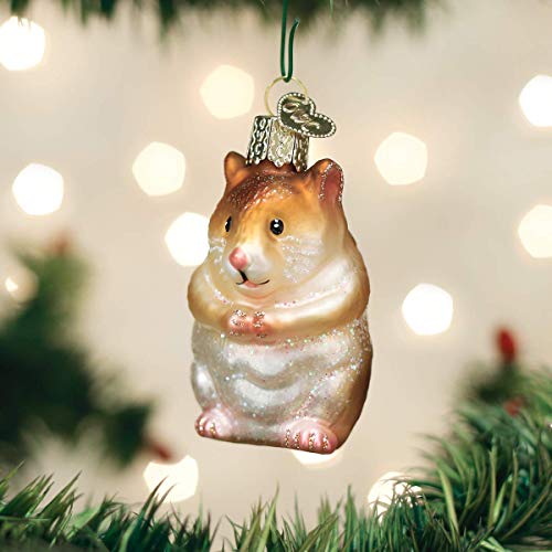 Old World Christmas Animal Collection Glasornamente für Weihnachtsbaum, Hamster – Ansicht 2