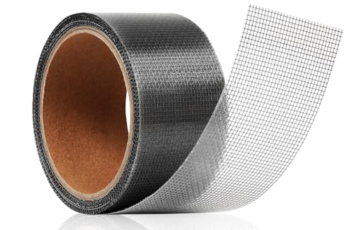 Wexoma Fliegengitter Reparatur Set, 5CMX5M Reparaturband für Moskitonetz, Fliegengitter Reparatur Klebeband, Strong Adhesive Screen Repair Tape, Selbstklebend Glasfaser Reparaturband