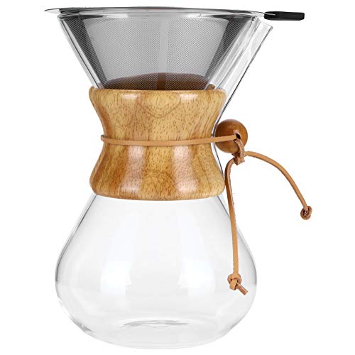Cafetera para Verter, Gotero de Café Reutilizable, Cafetera de Goteo Resistente a Altas Temperaturas con Filtro de Acero… - Imagen 7