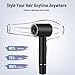 Hair Dryer - 110000 RPM High-Speed Brushless Motor Negative Ionic Blow Dryer for Fast Drying,Low Noise Thermo-Control Hair Dryer with Nozzle with Tri-Colour LED Light Ring, for Home and Travel