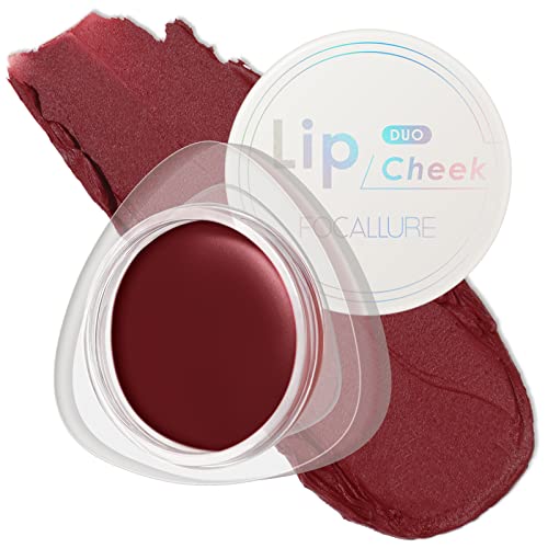 Focallure Velvet-Hazy Matte Cheek Lip Mud Dual-Use For Lips And Cheek Lip Clay High Pigment Lipstick Blush Lasting Lip Tint #TOP4