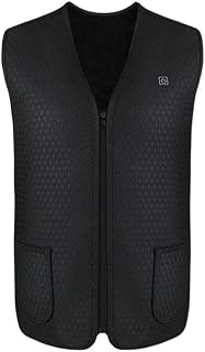 ANTEJA Heated Vest Men Women, USB Electric Heated Vest with 5 Heating Zones, Washable, 3 Heating Modes,A- XXL