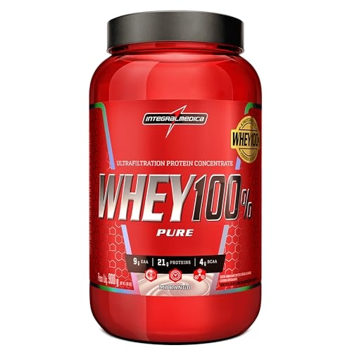 Integralmedica - Whey Protein Concentrado Morango 100% Pure - 21g de Proteína por Scoop, S... Integralmedica - Whey Protein Concentrado Morango 100% Pure - 21g de Proteína por Scoop, S...