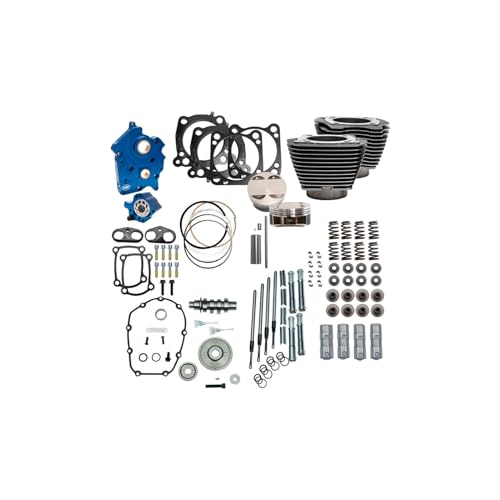 S&S 128" CI Water Cooler Gear Drive Power Package Performance Kit (310-1108A)