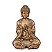 Buddha Statue Gold Meditation - Zen und Feng Shui Deko Statuette - Bringt Spiritualit&auml;t in Ihr Zuhause und eine entspannende Atmosph&auml;re - Gl&uuml;cksbringer Statue - H&ouml;he: 12cm - Zen'Light