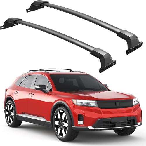 Image of Roof Rack Cross Bars 300lbs Compatible with Honda Prologue Touring 2024 2025 2026, Heavy Duty All-Metal Aluminum Crossbar Luggage Racks Roof Rails Rooftop Black Accessories