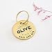 Engraved Dog Tag Brass Dog ID Tag Personalized Dog Tags Engraved For Pets, Cute Cat & Dog Name Tags Custom Pattern Engraved Round