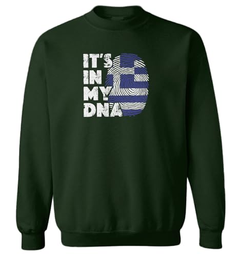 Haase Unlimited It's In My DNA Greece Finger Print Toddler Fleece Crewneck Sweater