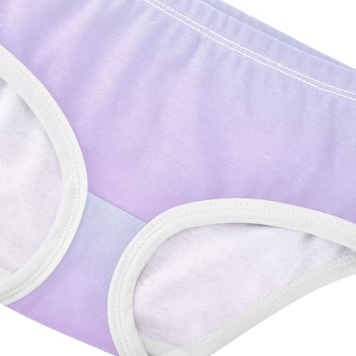 Joisal Cotton Toddlers Underwear Floral Ombre Blue Mauve Gradient Panties Little Girl Pattern Briefs Kids Undies 2t4