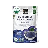 INCAS 100% USDA Organic Butterfly Pea Flower Powder - 4 Ounce | Organic Blue Matcha Tea | Non-GMO Verified Extract from Thailand | Adaptogenic Raw Culinary | Vegan Blue Food Coloring