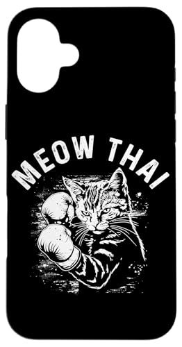 Meow Thai Funny G^C {NVO L iZ MMA {NT[ X}zP[X iPhone 16 Plus p