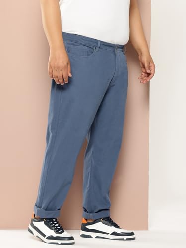 Image of Thomas Scott Men's | Smart | Plus Size | Regular Fit | 100% Cotton | Solid | 5 Pockets | Woven | Chinos | Trouser