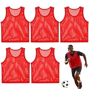 Image of RAINFLOW Soccer Pinnies Scrimmage Vests - Set of Lightweight Mesh Pennies Practice Jerseys for Youth & Adult Teams,Training