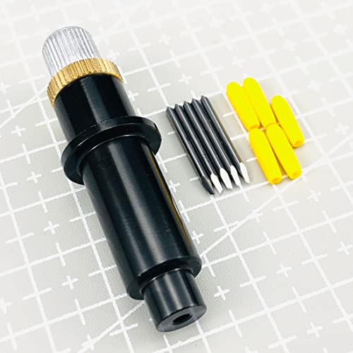 Printer Accesstories 5pcs 30 Degree Plotter Blade Vinyl Cutter Replaced Knife for Mimaki Milling Cutter Engraving Machine + 1pc Blade Holder Round