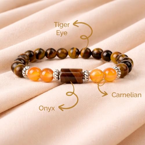 Image of सिंह (Leo) Rashi Bracelet | Certificate of Authenticity, Enhances Sun Energy for Confidence, Leadership & Inner Strength