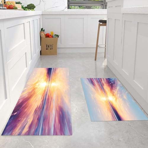 Tapis de cuisine antidérapant pour éviter les glissades lot de 2 lavable eau - 5