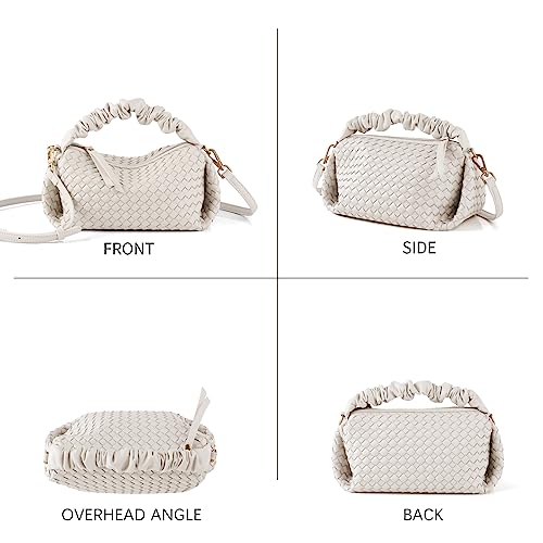 Small Woven Purses, Designer Crossbody Bags for Women Vegan Leather Bags Evening Woven Handbag Clutch2