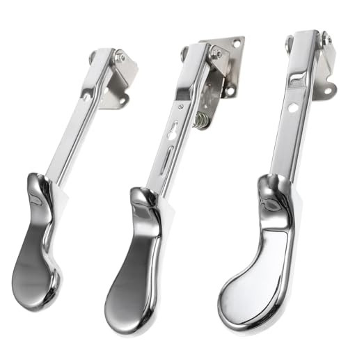 Totority 3pcs Piano Sustain Foot Pedal Replacement Parts Metal Upright Piano Accessories Silver Pedals
