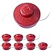 Nemaxx 7 x FS2 szpula żyłki z automatycznym nawijaniem, głowica do koszenia, głowica do koszenia, nić nylonowa, do cięcia trawy, akcesoria, szpula zapasowa do podkaszarki spalinowej, kolor czerwony