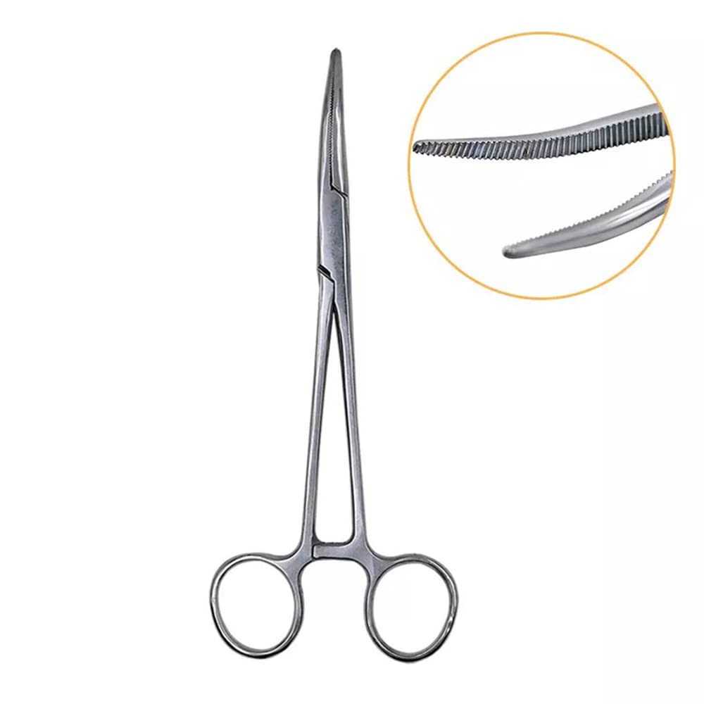 Pinzas hemostáticas curvadas de acero inoxidable 16 cm para anzuelos