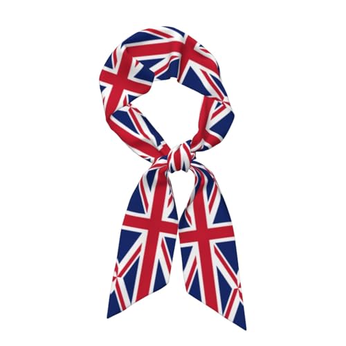 British flag Elegant Long Satin Scarf for Versatile Styling and Accessory Use