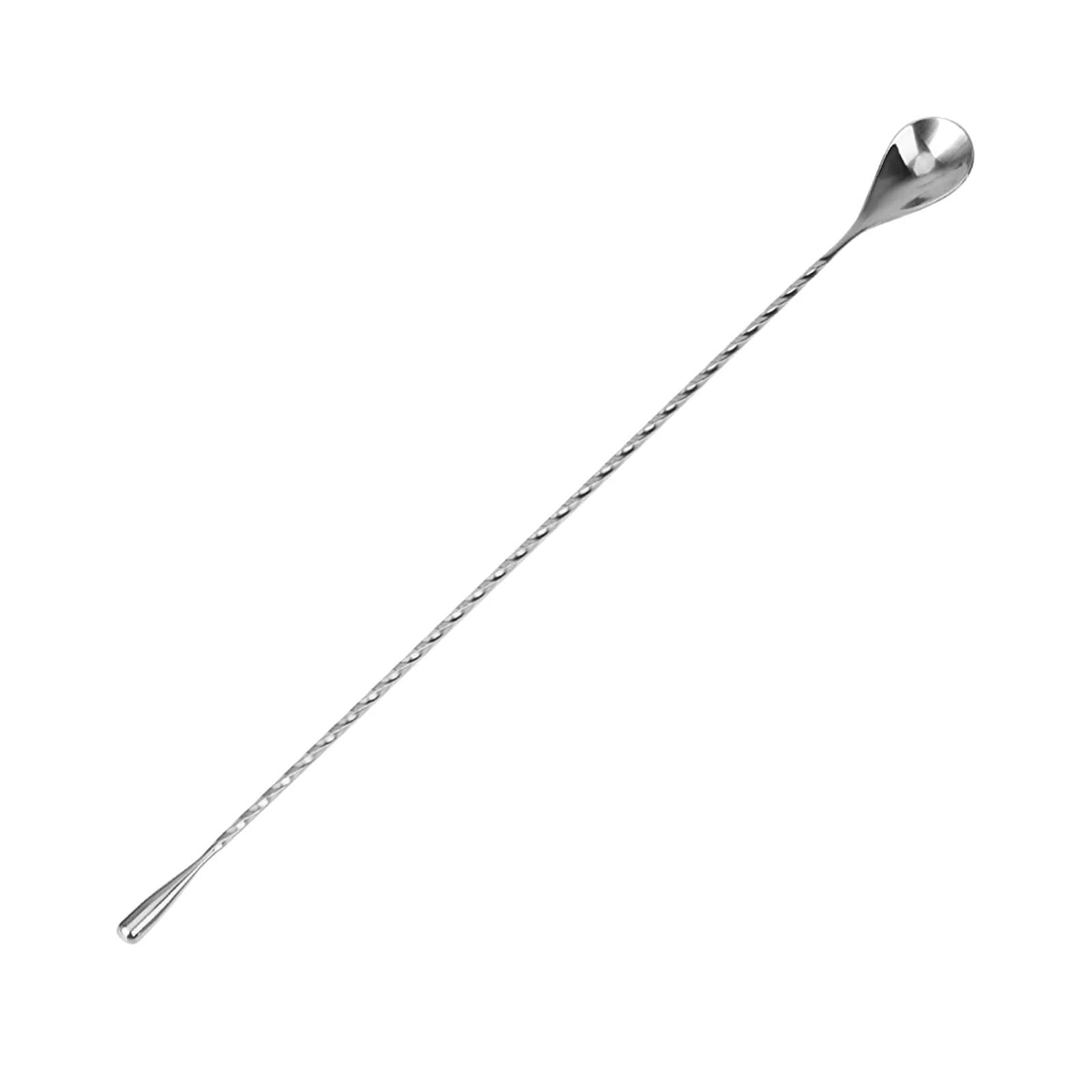 Cuchara agitadora de acero inoxidable 30/40cm, herramienta barman con Patrón En Espiral for cóctel, mango largo(40CM)