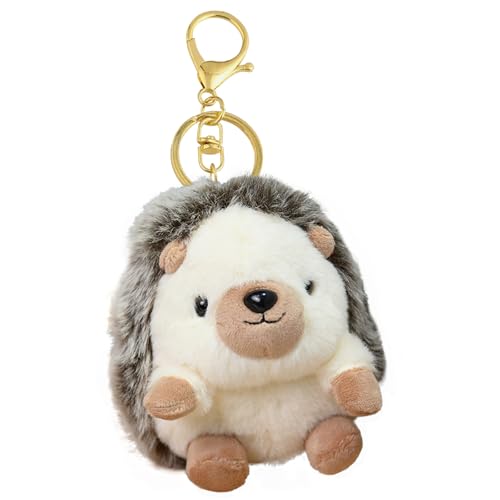 Dexprosy Hedgehog Plush Keychain – Funny Keyring Charm for Women,