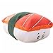 TOSSPER Lachs Sushi Spielzeug Plüsch Kawaii Lebensmittelkissen Küche Sofa Restaurant Shop Fenster Dekorative Kissen Sushi Kissen, 20*11*14cm