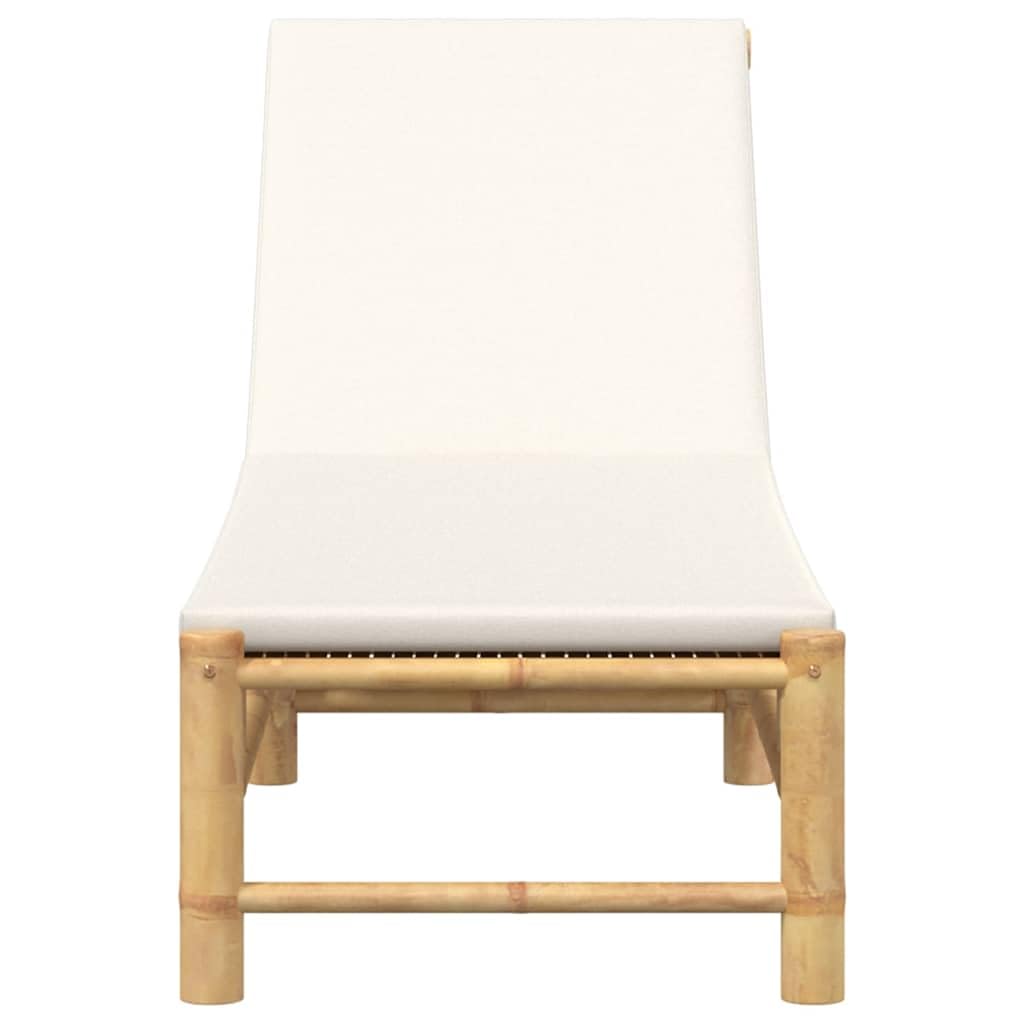 vidaXL Transat avec Coussins 55 x 199 x 30 cm en Bambou
