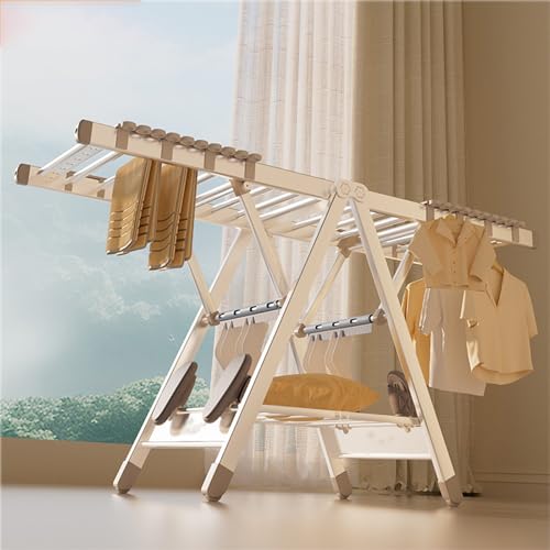 Séchoir à linge pliable robuste 185 cm étendoir à grande capacité 150 kg - 7