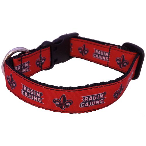 NCAA Louisiana Lafayette Ragin’ Cajuns Dog Collar, Small