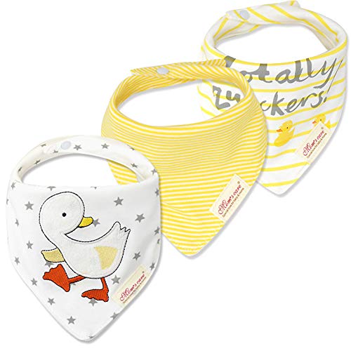 Image of JN&LULU 3 Pack Newborn Baby Bibs Bandana Drool Bibs for Drooling Cotton Baby Gifts