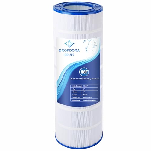 Dropdora Upgrade Pool Filter Compatible with PAP200, CC200, Clean & Clear 200, R173217, Unicel C-9419, Filbur FC-0688, 59054400, 200 sq.ft Filter Cartridge, L x OD: 31 1/8